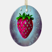 Silver Seed Strawberry Keramik Ornament (Rechts)