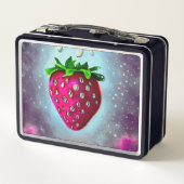 Silver Seed Strawberry Metall Brotdose (Rückseite)