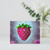 Silver Seed Strawberry Postkarte (Stehend Vorderseite)