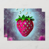 Silver Seed Strawberry Postkarte (Vorne/Hinten)