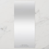 Silver Sequin Aquamarin Bow Baby Showmenü Menükarte (Rückseite)