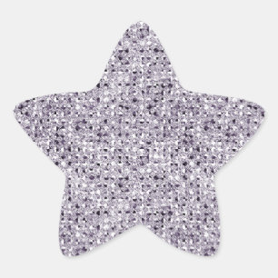 Silver Sequin Effect Star Sticker Sheets