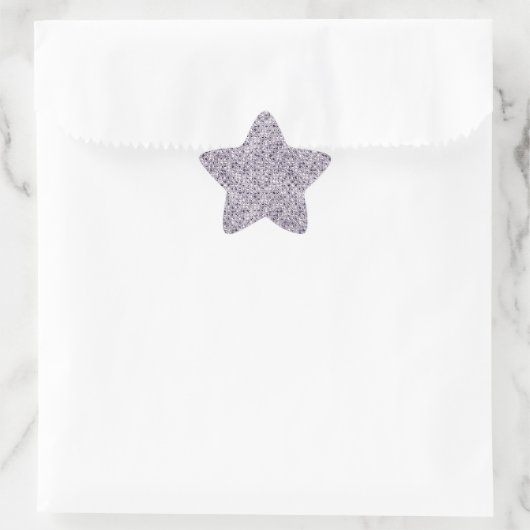 Silver Sequin Effect Star Sticker Sheets (Tasche)