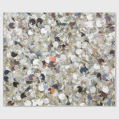 Silver Sequin Glitzer Glam Glamour Wrapping Paper Geschenkpapier (Flach)