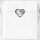 Silver Sequins 25. Jubiläum Notizbügel Herz-Aufkleber (Tasche)