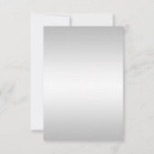 Silver Sequins Bling Bow Save the Date Babydusche (Rückseite)