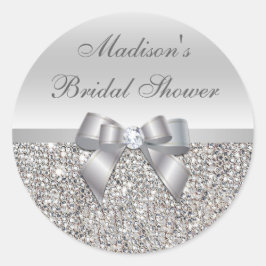 Silver Sequins Brautparty Sticker
