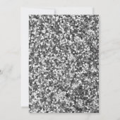 Silver Sequins Dress Holographic 50. Geburtstag Einladung (Rückseite)