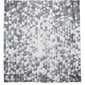 Silver Sequins: Glittering Mosaic Background Duschvorhang
