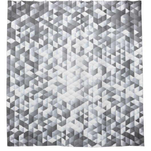 Silver Sequins: Glittering Mosaic Background Duschvorhang (Vorderseite)