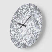 Silver Sequins: Glittering Mosaic Background Große Wanduhr (Winkel)