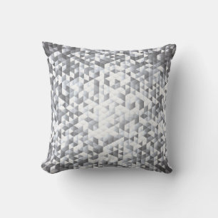 Silver Sequins: Glittering Mosaic Background Kissen