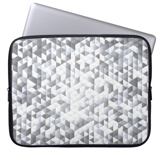 Silver Sequins: Glittering Mosaic Background Laptopschutzhülle (Vorderseite)