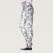 Silver Sequins: Glittering Mosaic Background Leggings (Links)