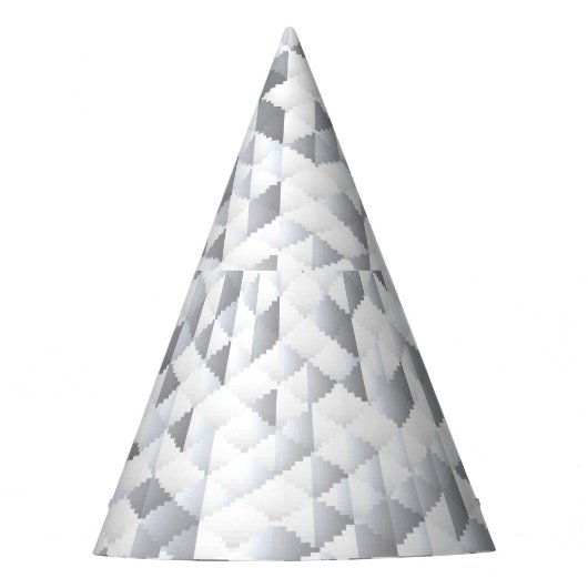 Silver Sequins: Glittering Mosaic Background Partyhütchen (Vorderseite)