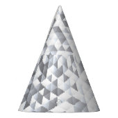 Silver Sequins: Glittering Mosaic Background Partyhütchen (Links)