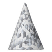 Silver Sequins: Glittering Mosaic Background Partyhütchen (Rechts)