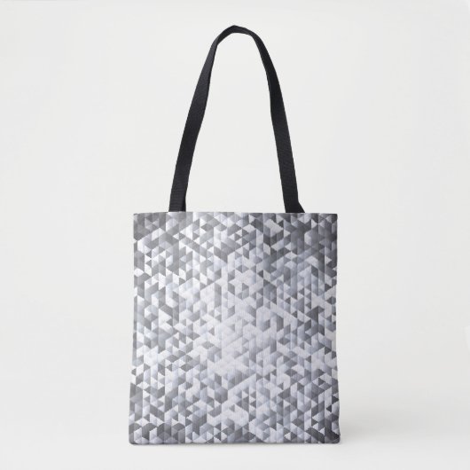 Silver Sequins: Glittering Mosaic Background Tasche (Vorderseite)