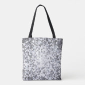 Silver Sequins: Glittering Mosaic Background Tasche (Rückseite)