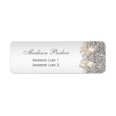 Silver Sequins Light Champagne Bow Wedding (Vorne)