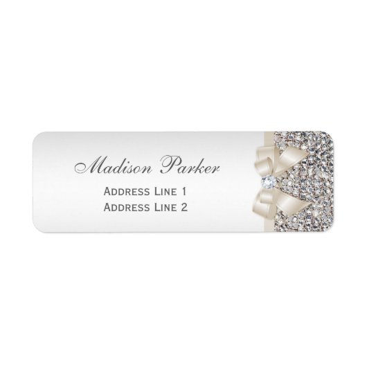 Silver Sequins Light Champagne Bow Wedding (Vorne)