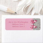 Silver Sequins Pink Bow und Diamond (Insitu)