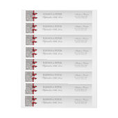 Silver Sequins Red Bow Wedding Wraparound (Bogen)