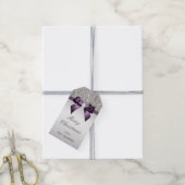 Silver Sequins Violet Diamond Bow Weihnachten Geschenkanhänger (Mit Garn)