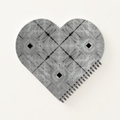 Silver Serenade Heart Shaped Spiral Notebook Notizblock (Rückseite)