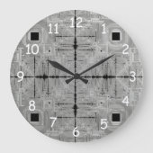 Silver Serenade Round Clock Große Wanduhr (Vorderseite)