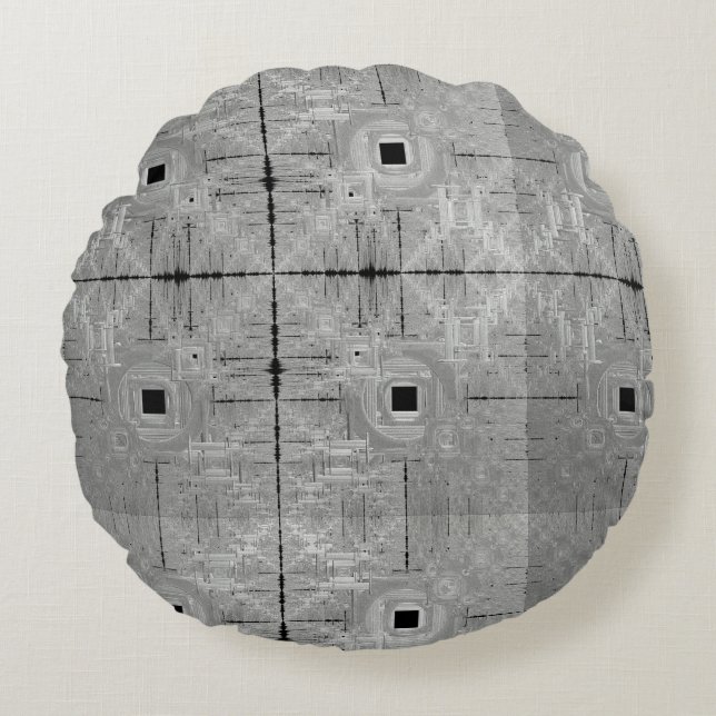 Silver Serenade Rundkissen Rundes Kissen (Vorderseite)