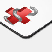 Silver Serpent Snake, Symbol des roten Medizinisch Schreibtischunterlage (Ecke)