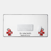 Silver Serpent Snake, Symbol des roten Medizinisch Schreibtischunterlage (Tastatur & Maus)