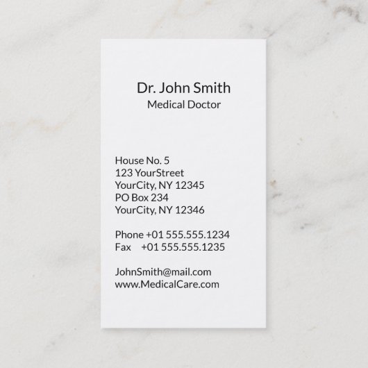 Silver Serpent Snake Visitenkarte (Rückseite)