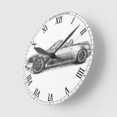 Silver Shadow MX5 Runde Wanduhr (Winkel)