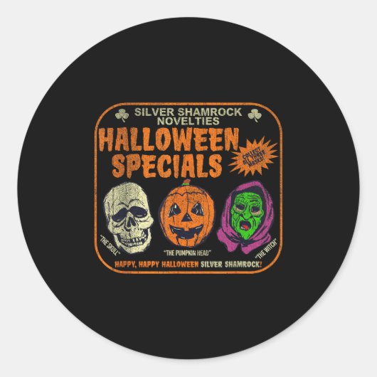 Silver Shamrock Novelties Halloween Specials Runder Aufkleber (Vorderseite)
