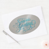 Silver Sheen Season's Greetings Sticker (Umschlag)