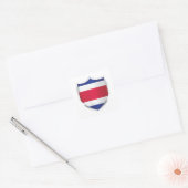 Silver Shield Flag Costa Rica Quadratischer Aufkleber (Umschlag)