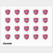 Silver Shield Flag Norwegen Quadratischer Aufkleber (Blatt)