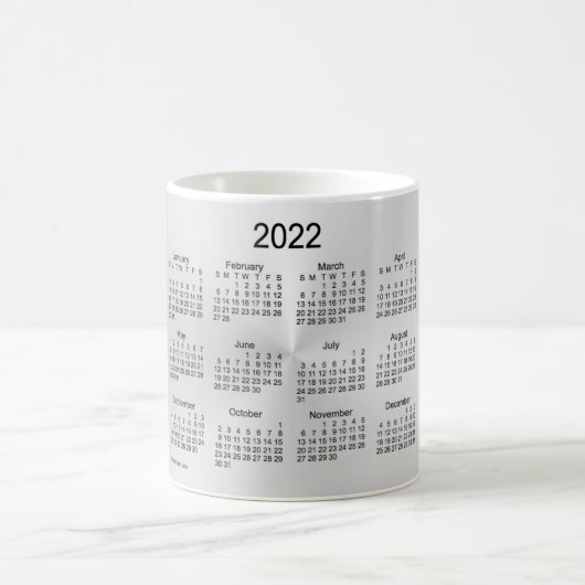 Silver Shimmer Calendar von Janz 2022 Kaffeetasse (Mittel)
