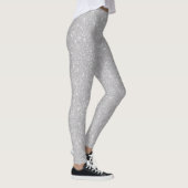 Silver Shimmer Dust Pattern – Elegant Metallic  Leggings (Rechts)