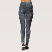 Silver Shimmer Dust Pattern – Elegant Metallic Leggings (Rückseite)