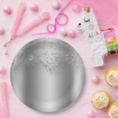 Silver Shimmer Flutter Schmetterling Sweet 16 Part Pappteller (Party)
