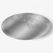 Silver Shimmer Flutter Schmetterling Sweet 16 Part Pappteller (Schrägansicht)