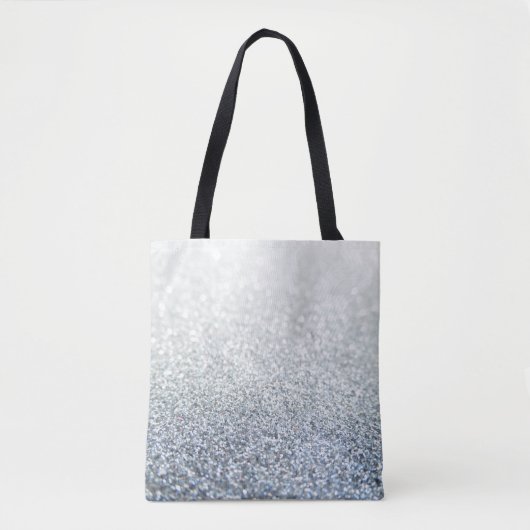 Silver Shimmer Glitzer Totbeutel Tasche (Vorderseite)