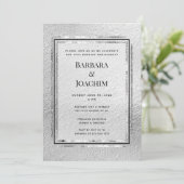 Silver Shimmer Party Einladung zum 10. Jubiläum (Stehend Vorderseite)