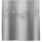 Silver Shimmer Sparkeller Flutter Butterfly Duschvorhang (Vorderseite)