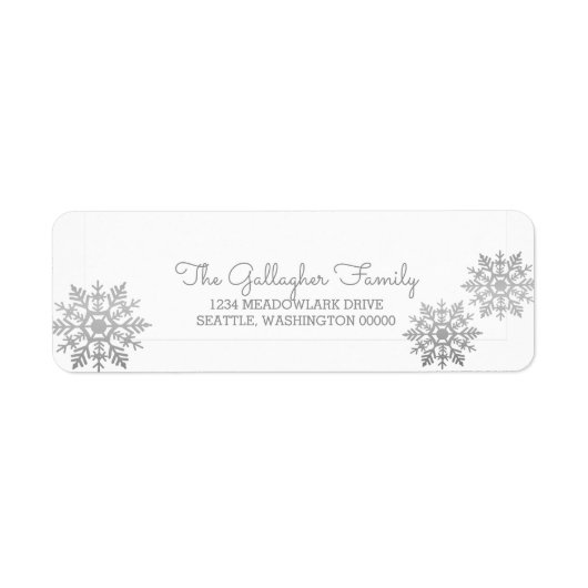 Silver Shimmering Chic Snowflake Holiday (Vorne)