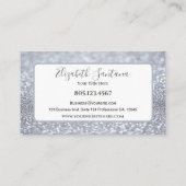 Silver Shimmery Glitzer Visitenkarte (Rückseite)
