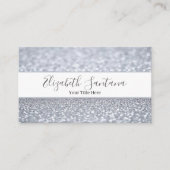 Silver Shimmery Glitzer Visitenkarte (Vorderseite)